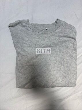 Kith Heather Gray Logo long sleeve tee